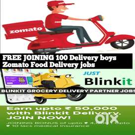 Blinkit Free Joining Food Delivery Job Weekly Payment Immediately Join