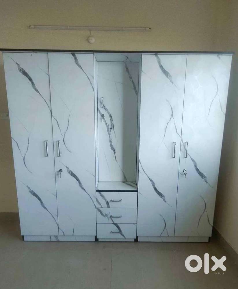New marble design 5 door wardrobe only 12999