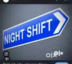 Night shift job hotels restaurants or warehouse