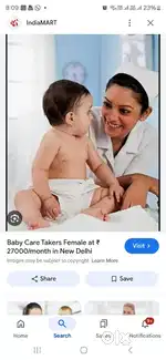 Required  care taker for 3 yrs baby girls  fooding and loading