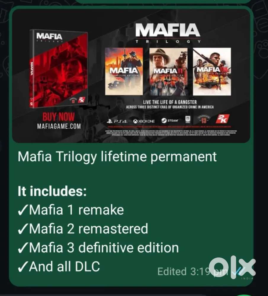 Mafia trilogy for ps5