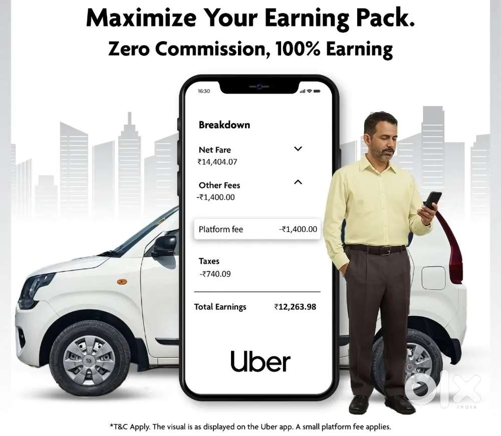 Driving for uber. Flexible working hours. Weekly or monthly payment.