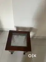 Pure shahgun wood sofa set with center table and side table