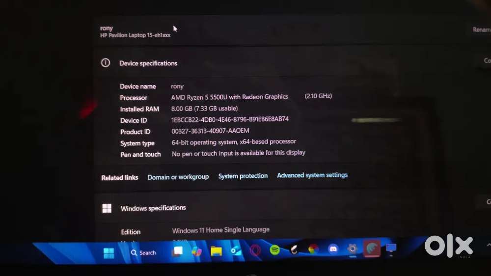 Hp pavilion 15 eh1 series laptop