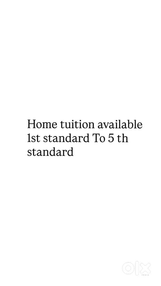 Home tuition available