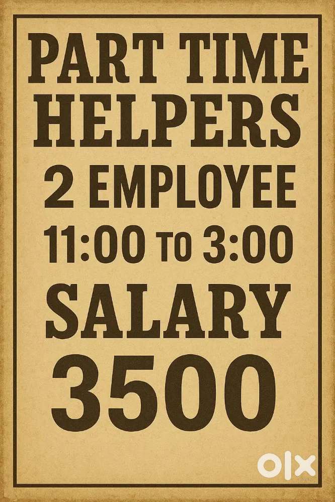 We need two employees for packing.