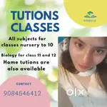 Classes for 1st to 12th+(Home tutions and online classes)₹1000 - 5000