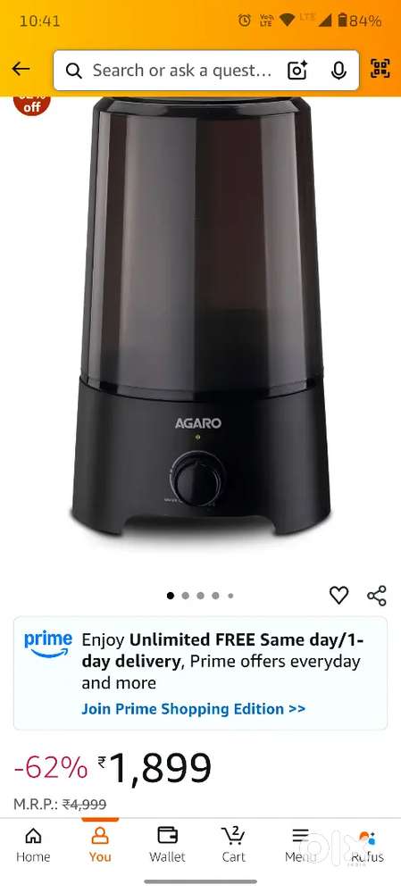 Agaro Humidifier 2.5 liters