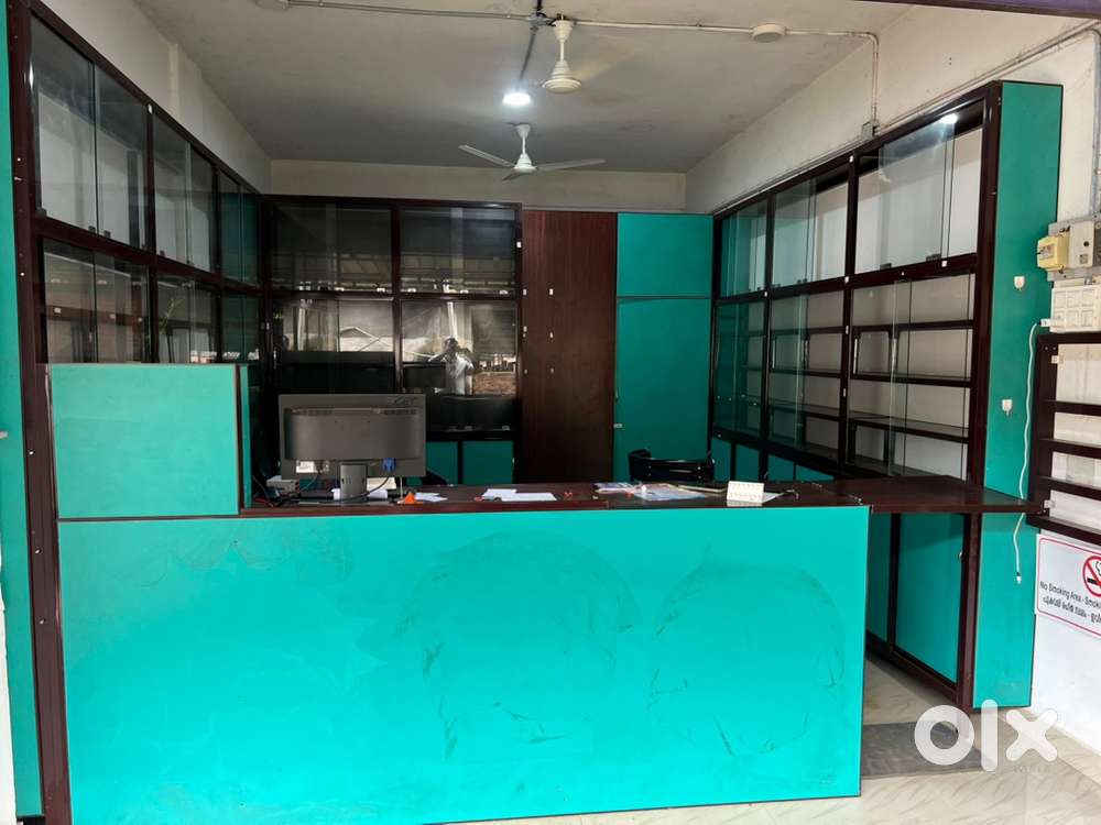 Rack, shelves and front table