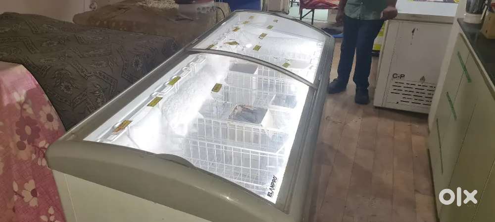 Glass top new icecream freezer for sale..
