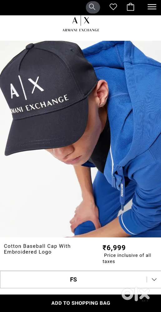 GENUINE ARMANI EXCHANGE CAP
