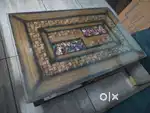 Fancy heavy table with glass for sale