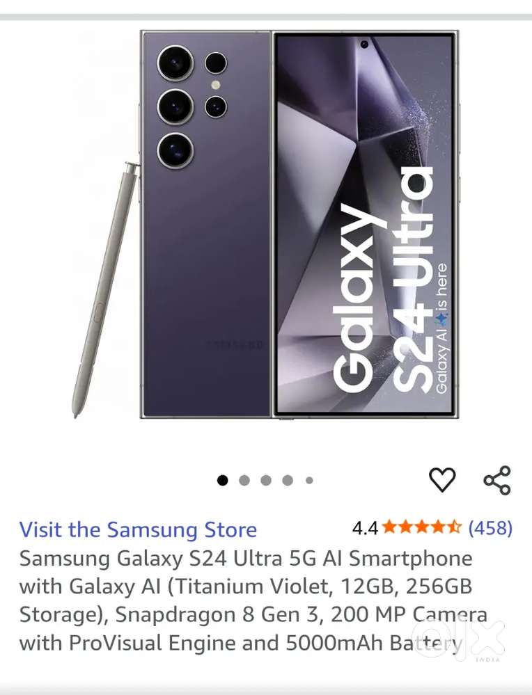 Sum S24 Ultra 5G AI Smartphone with AI (Titanium Violet, 12GB, 256GB