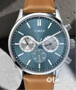 Timex Fashion Men's Blue Dial Round Case Multifunction Function Watch