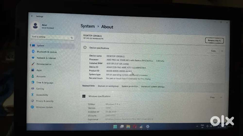 Hp laptop urgent sale