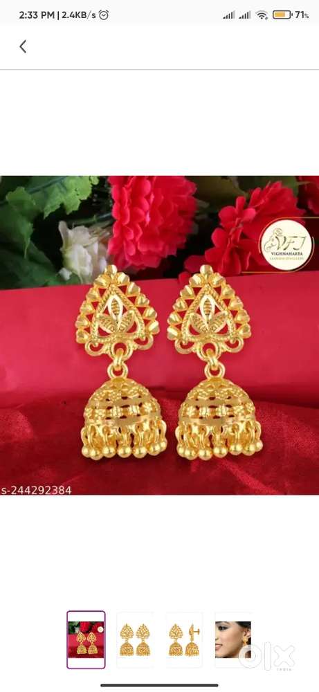 Mini Jhumka Screw Back alloy Jhumki Earrings for Women and Girls