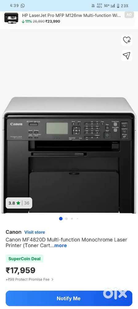 Canon laser printer
