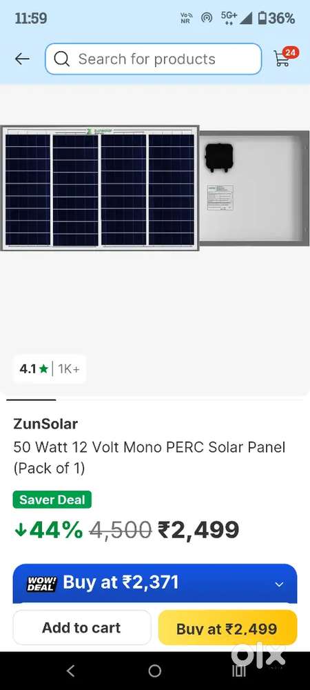 Solar panel + zen battery 1yrs old