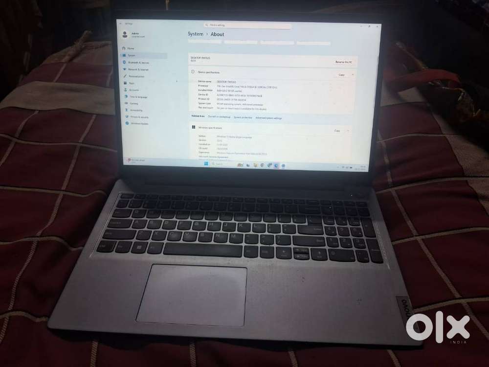 Lenova i3 11th gen laptop good condition Rs13000