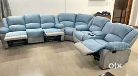 SSeater L Shape Recliner Sofa Set, With Lounger