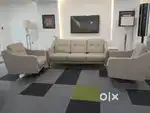 Leather sofa set