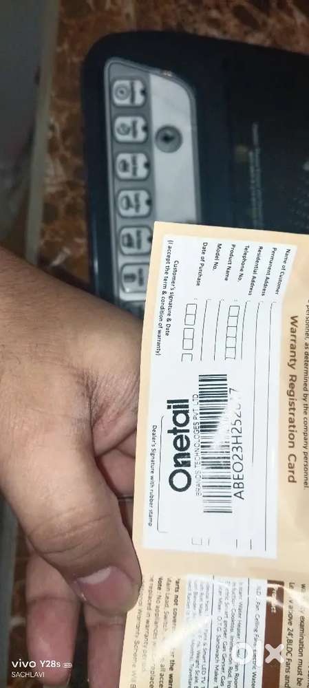 5 days used induction with warenty card and slip in 1100rs