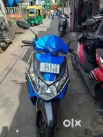 Blue and black
