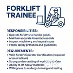 Forklift Trainees – Join Our Expanding Warehouse & Logistics Team