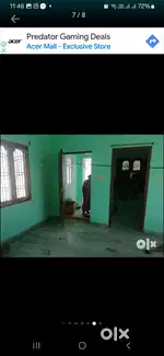 1 bhk house with marble flooring, bike parking two bathrooms