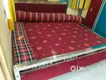 3 years old iron bed with mattress, size 67'