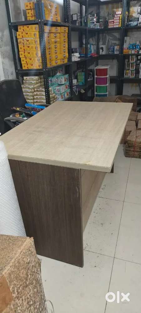 Toy ,Iron Racks, wooden Table And Cpu Monitor