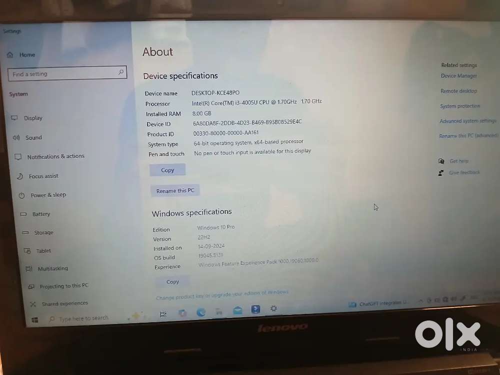 Lenovo laptop windows 10 for selling