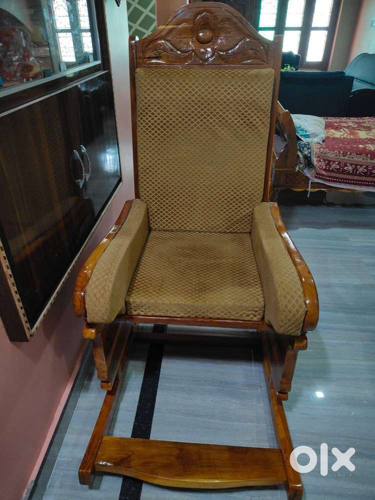 Original Teak Wood Rocking Chair –New