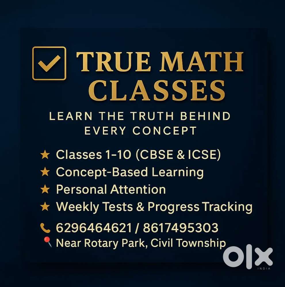 True Math Classes–15+ Years of Experience (Classes 1–10  CBSE & ICSE)
