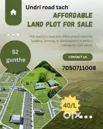 52 gunte plot for sale urgent undri main road touch