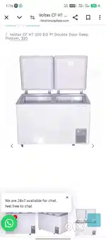 Voltas deep fridge 350 ltr capacity good cooling and i want new