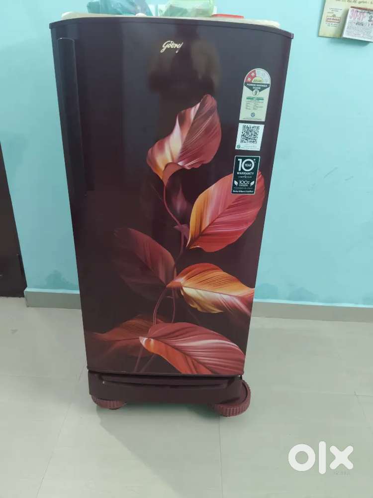 183, single door fridge 10 years warranty compressor just one year