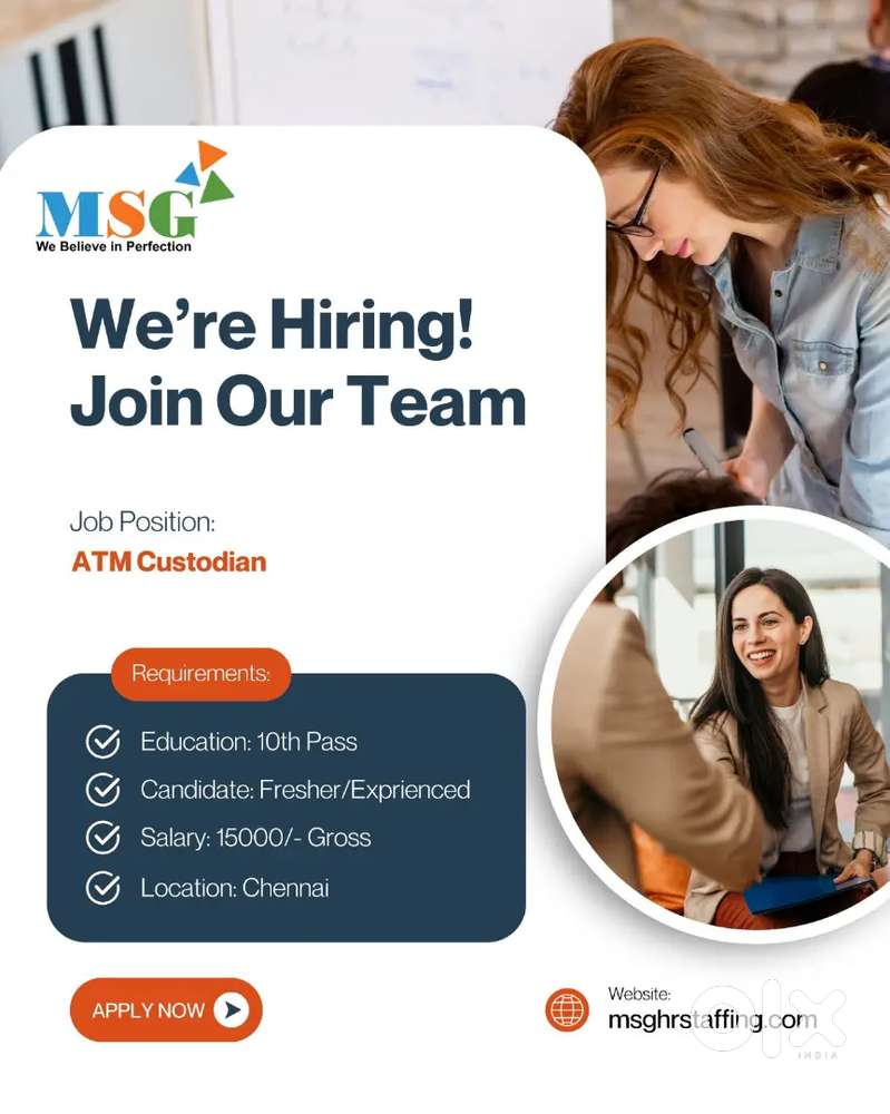 We're hiring ATM Custodian