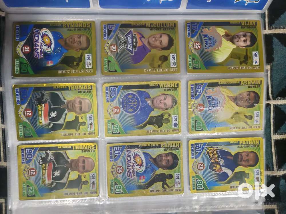 2011 cricket attax cards