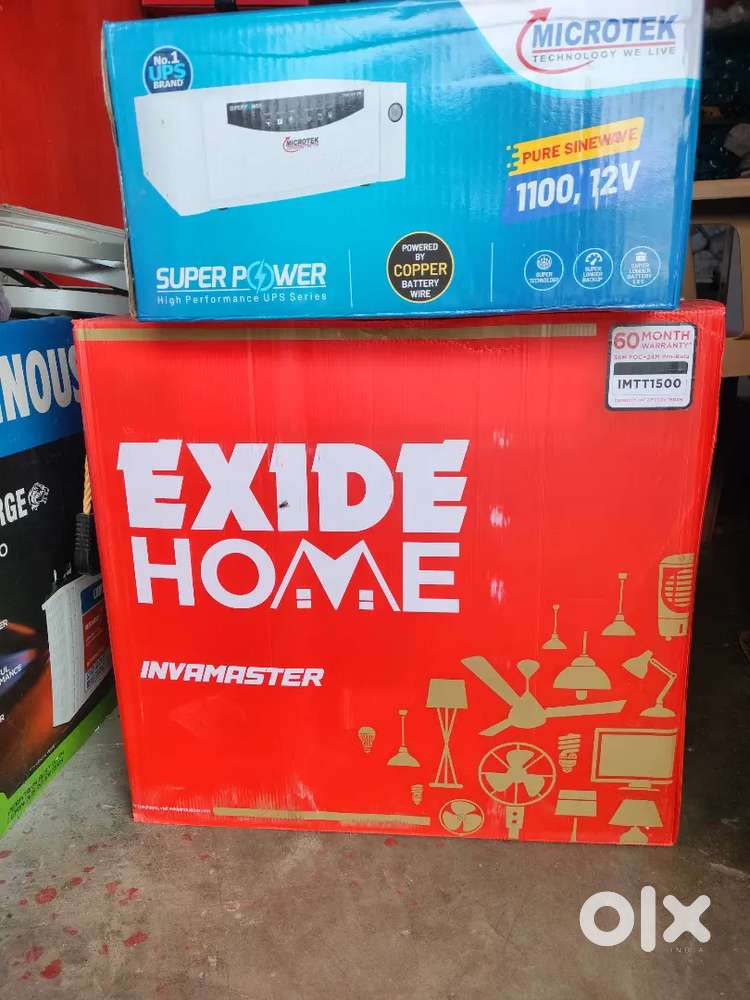 New model s (1100va+150ah ) microtek sinewave inverter exide battery
