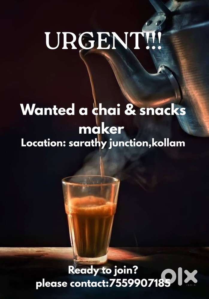Urgent!! Chai & snacks maker
