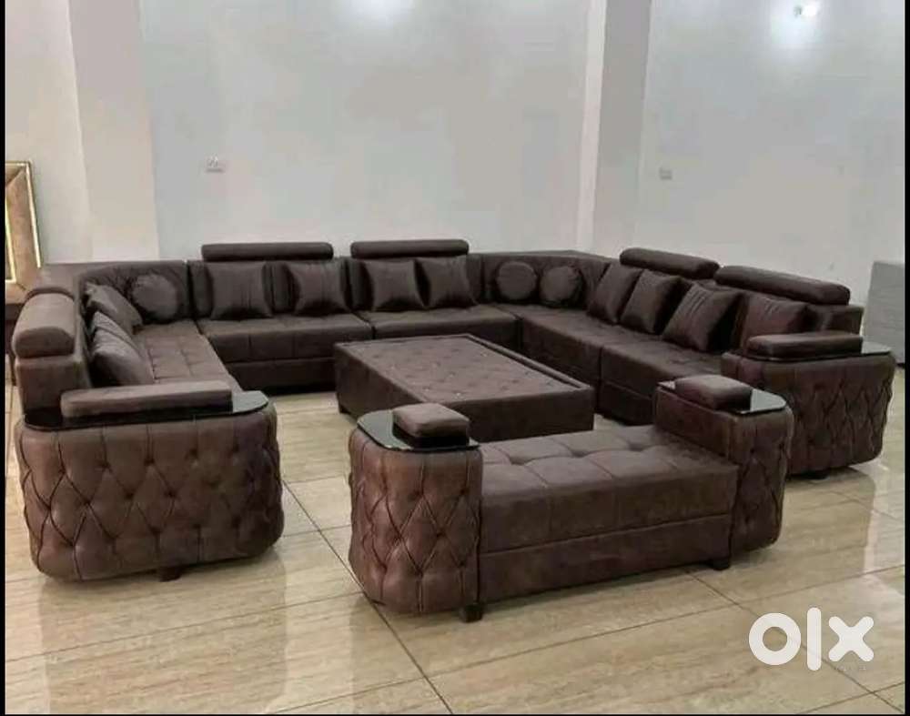 Nagpur Furniture Zone,  Trendy U Shape Sofa set With 2 Seater launger