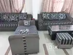 10 seater sofa set with glass table