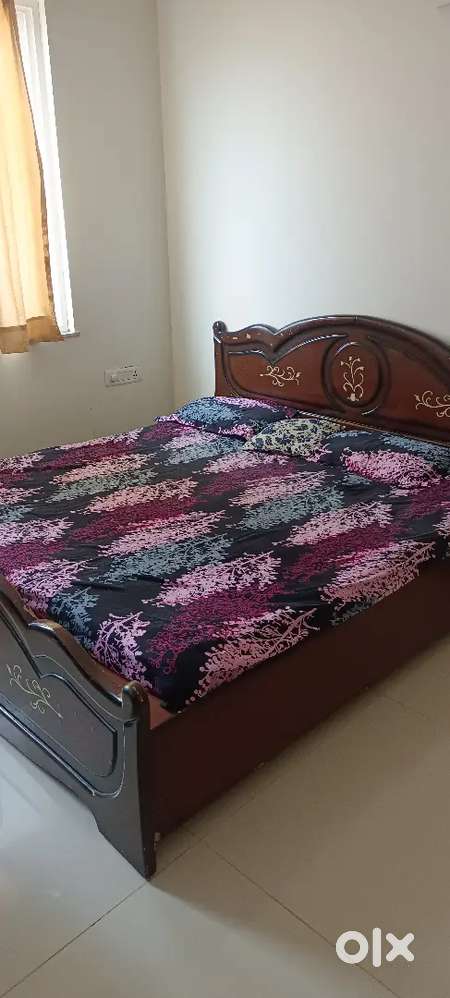 Double Bed (Cot + Mattress) on sale