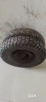 Two 3-50-10 scooty tyres with Rim and tube