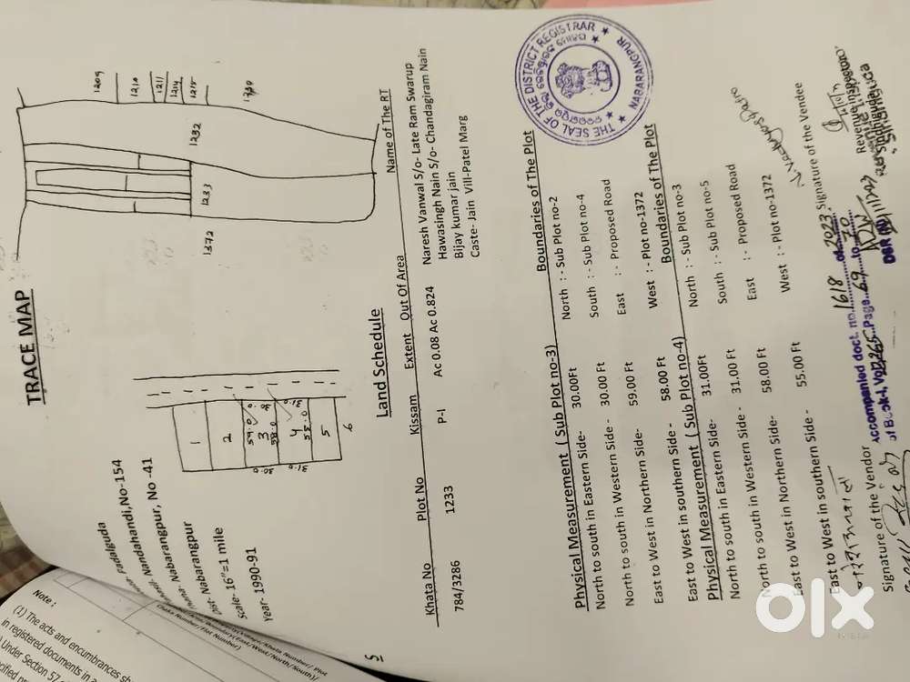 East facing 8 cent plot back side of RTO office nabarangpur