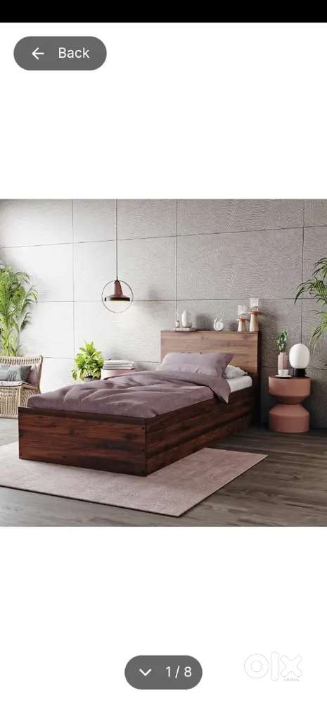 Walken Sheesham Wood Bed With Box Storage
KING Size, Walnutut finish