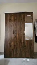 3 Door Wooden Cupboard With Mirror