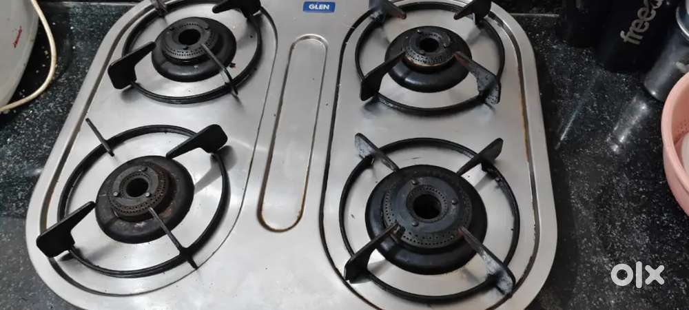 4burner stove + cylinder full set