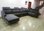 U shape sofa set with comfortable headrest and beautiful look